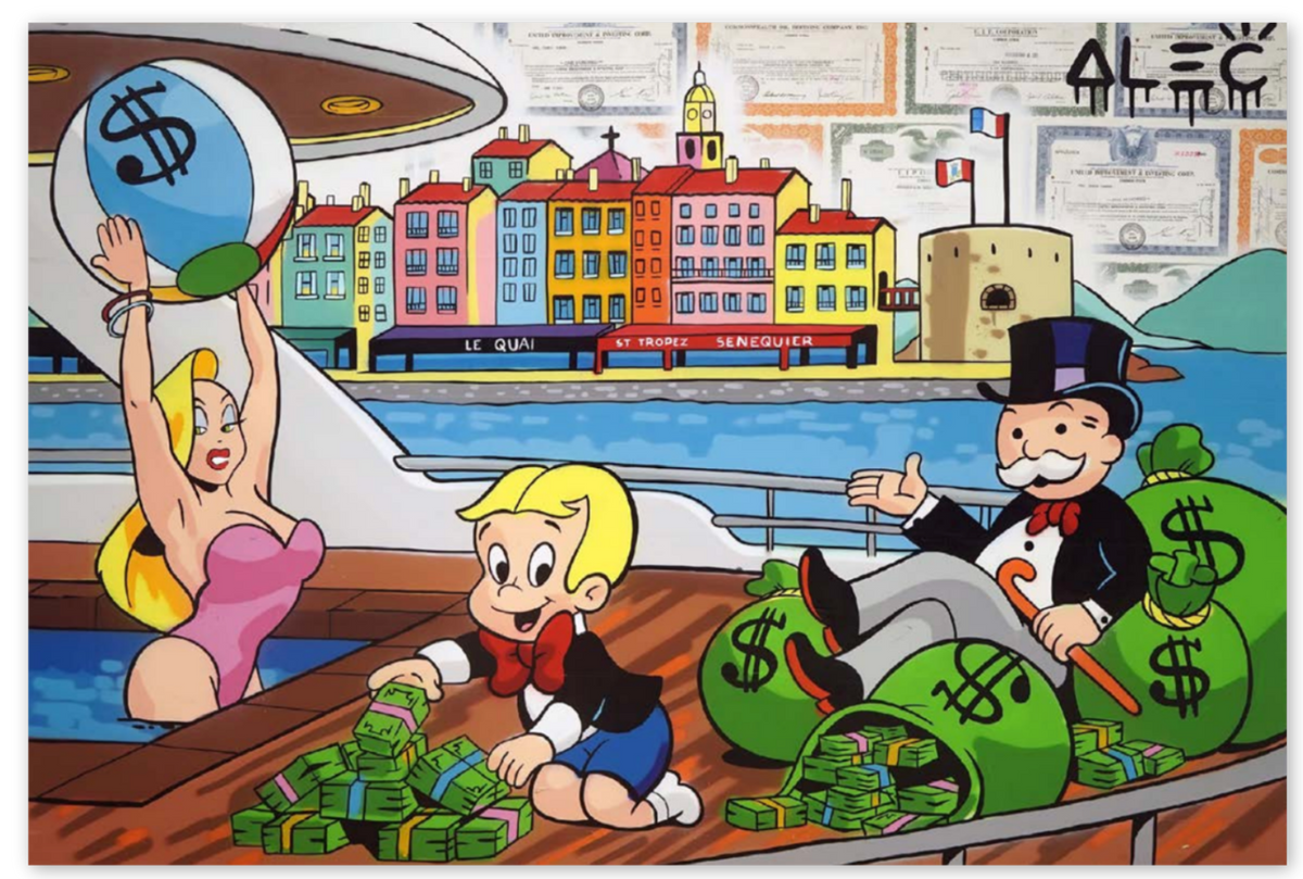 Richie, Monopoly Counting Up $ on Yacht Outside St Tropez