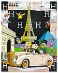 $ Team Driving Rolls with Characters Paris Blanket