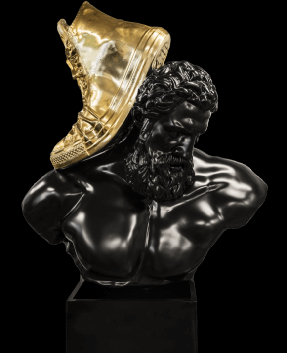 Absent Minded Black Hercule Gold Converse (L)